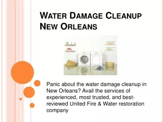 Water Damage Cleanup New Orleans