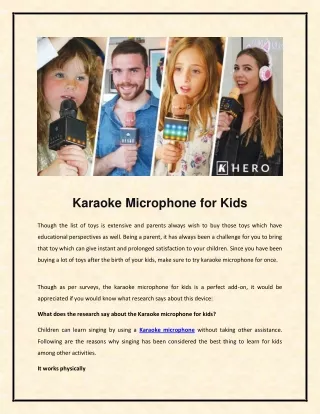 Karaoke Microphone for Kids