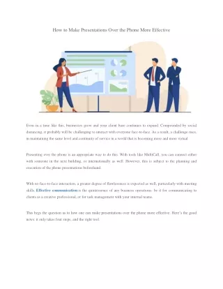 how to make presentations over the phone more