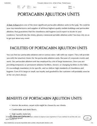 Portacabin Ablution Units