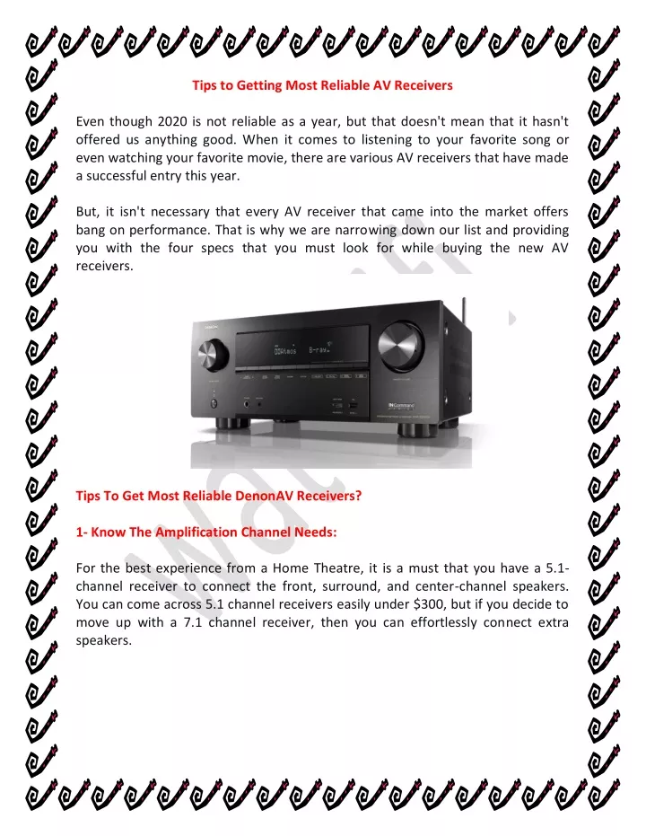 tips to getting most reliable av receivers