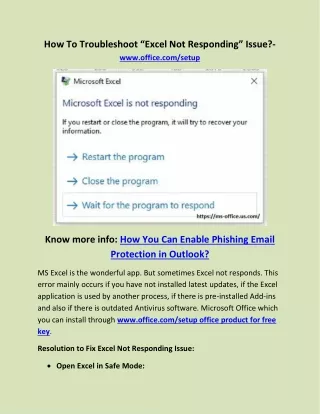 how to troubleshoot excel not responding issue