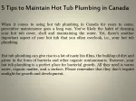 5 Tips to Maintain Hot Tub Plumbing in Canada