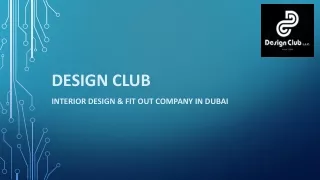 Interior Design & Fit Out Company in Dubai