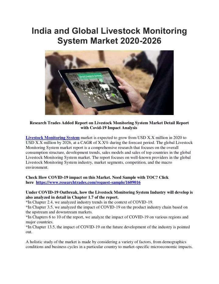 india and global livestock monitoring system