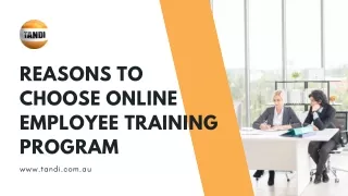 Reasons To Choose Online Employee Training Program