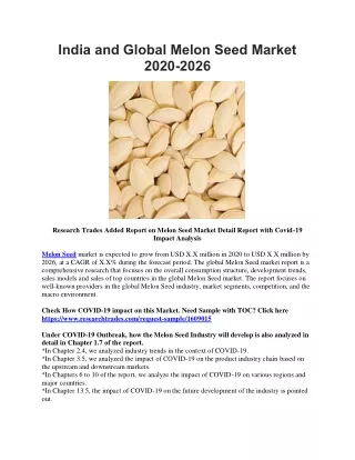 india and global melon seed market 2020 2026