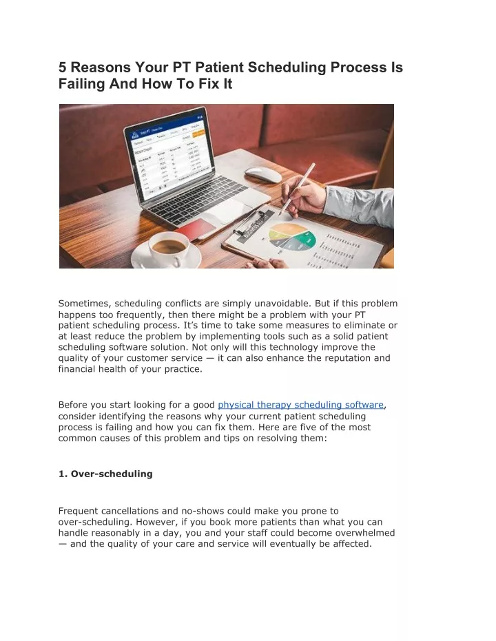 5 reasons your pt patient scheduling process