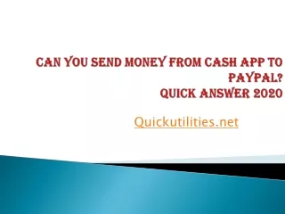 Send money Cash app to Paypal