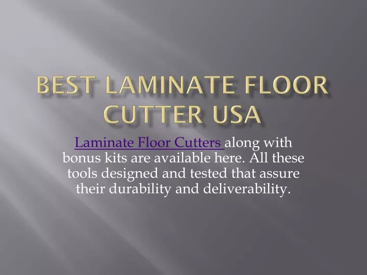 best laminate floor cutter usa