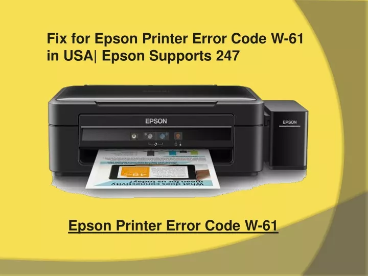fix for epson printer error code