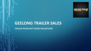 Trailer Manufacturers Melbourne