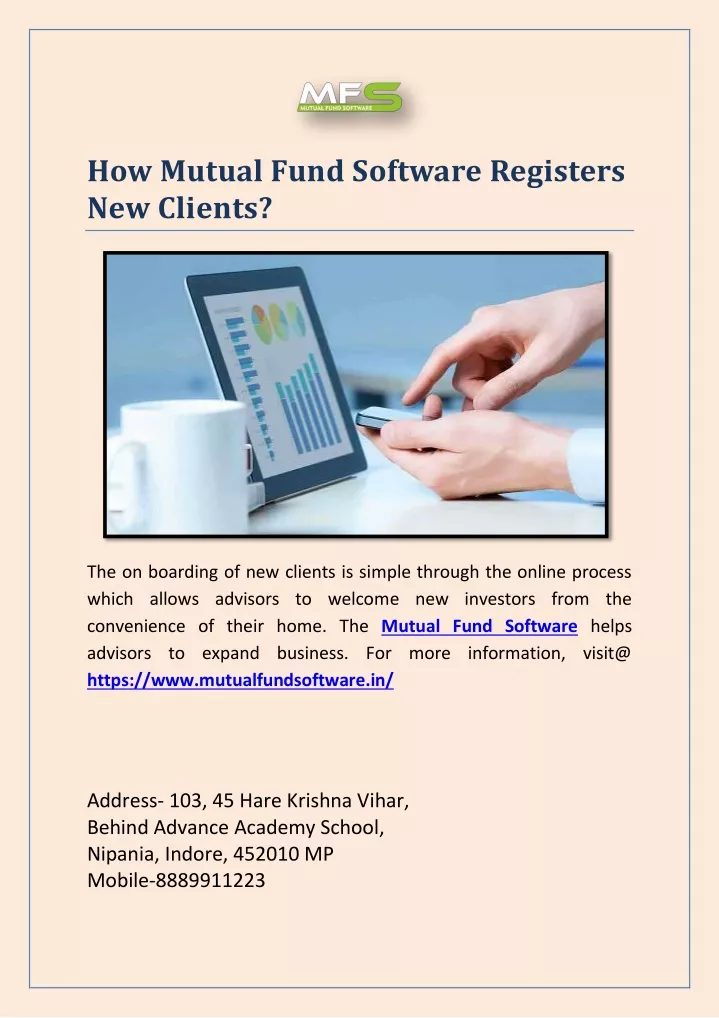 how mutual fund software registers new clients