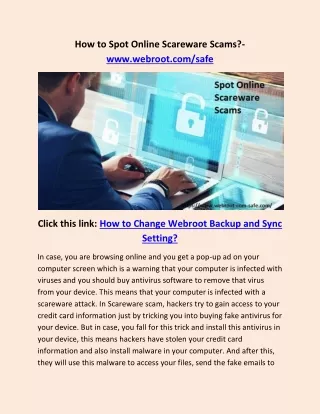 how to spot online scareware scams www webroot