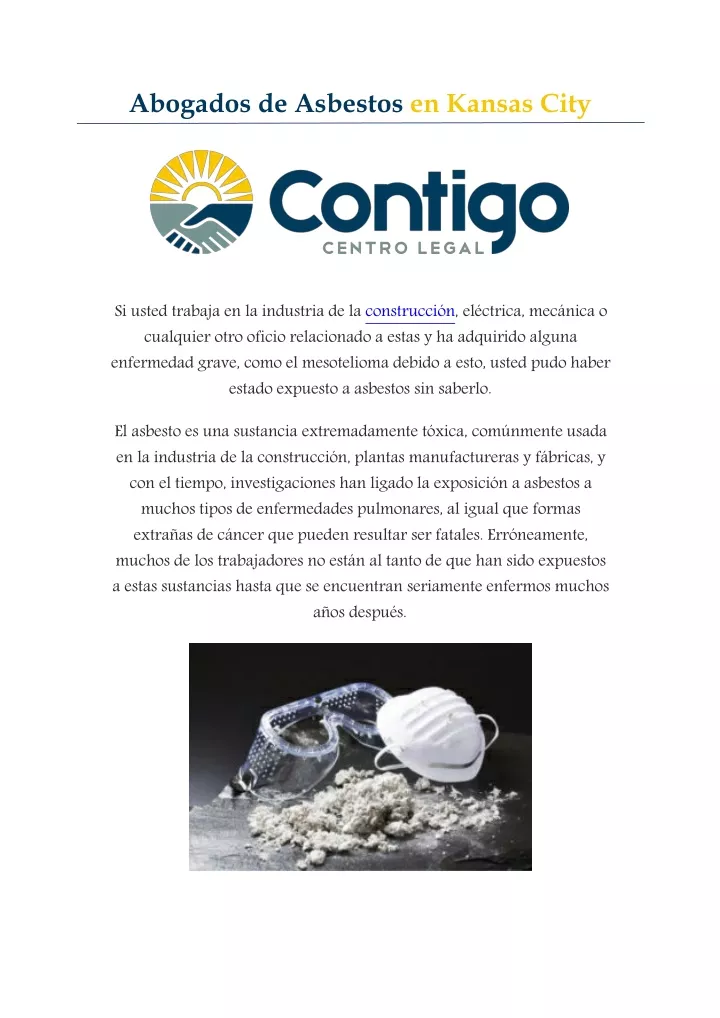 abogados de asbestos en kansas city