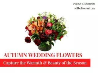 Florist in Toronto Ontario – Fall Wedding Flowers
