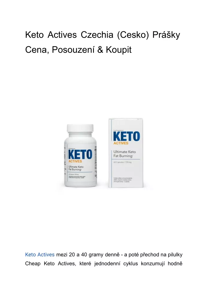 keto actives czechia cesko pr ky