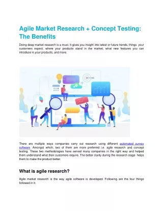 agile market research concept testing the benefits