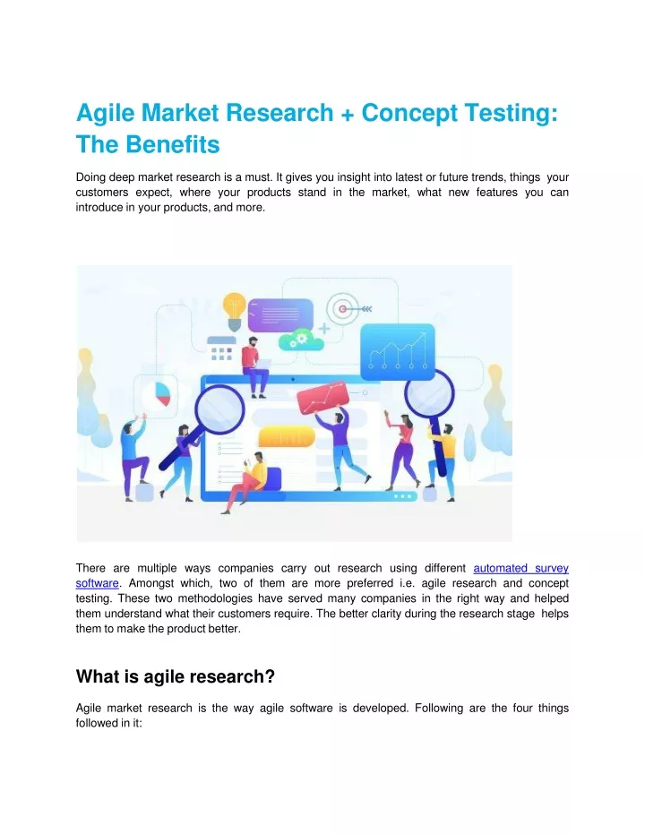 agile market research concept testing the benefits