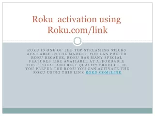 ROKU.COM/LINK ACTIVATION GUIDE TO HELP YOU
