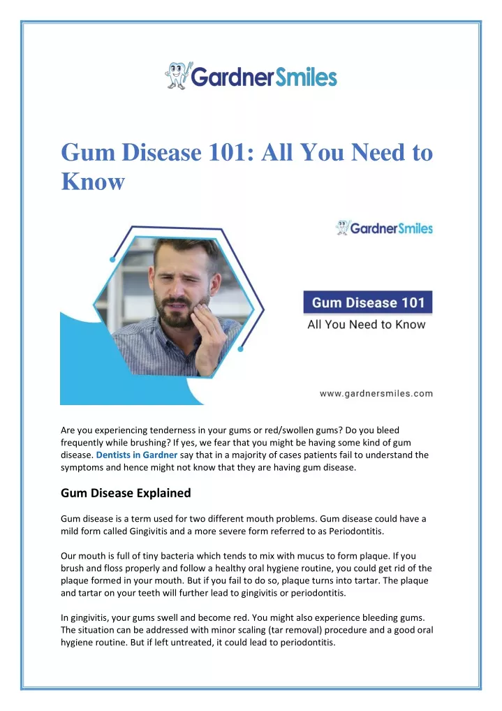 gum disease 101 all you need to know