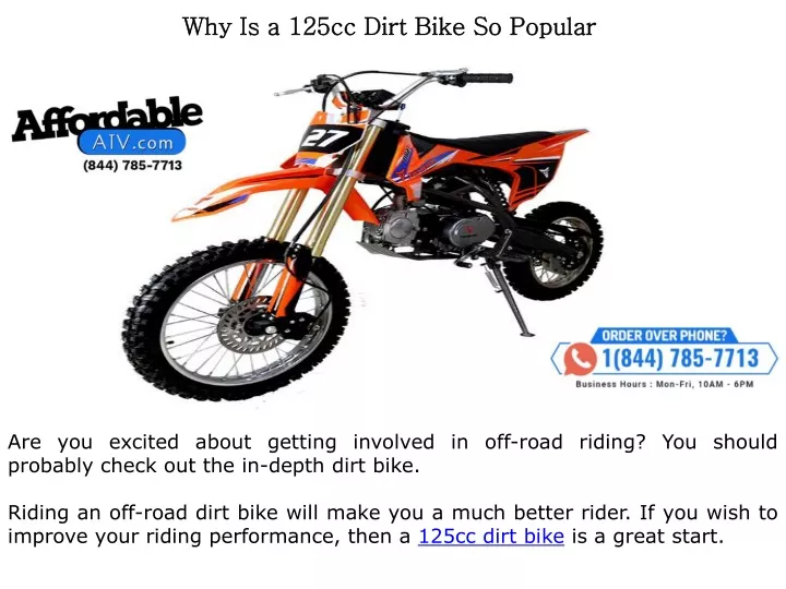 why is a 125cc dirt bike so popular