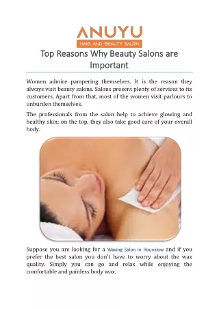 Top Reasons Why Beauty Salons are Important