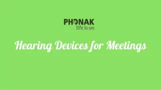 hearing devices for meetings