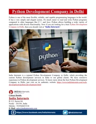 Python Development Company in Delhi