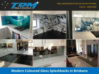Modern Coloured Glass Splashbacks in Brisbane