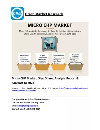 Micro CHP Market Trends, Size, Competitive Analysis and Forecast 2018-2023