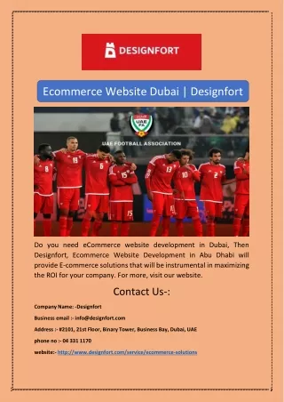 ecommerce website dubai designfort