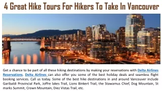 4 Great Hike Tours For Hikers To Take In Vancouver