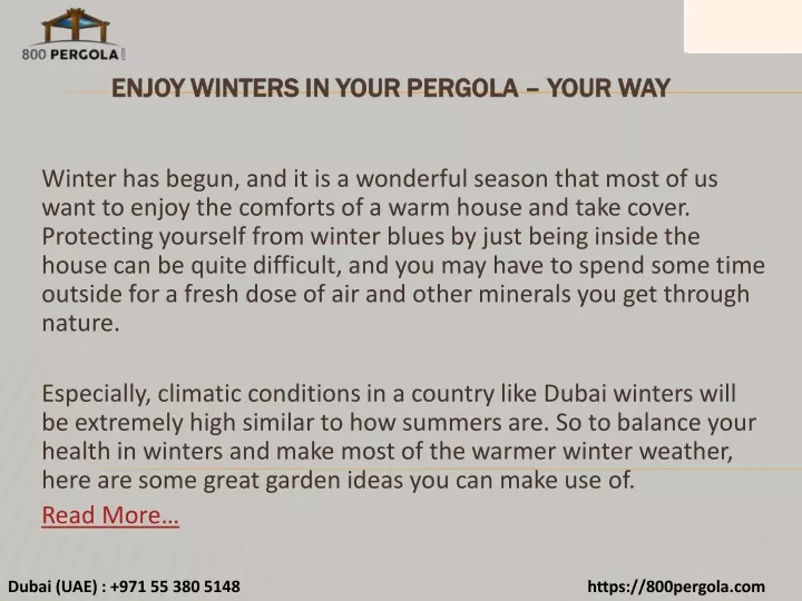 enjoy winters in your pergola enjoy winters