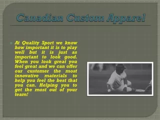 canadian custom apparel