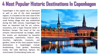 4 Most Popular Historic Destinations In Copenhagen