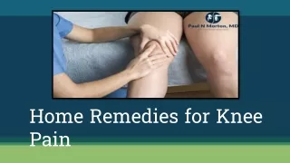 Home Remedies for Knee pain