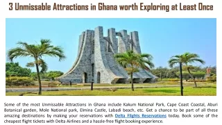 3 Unmissable Attractions in Ghana worth Exploring at Least Once