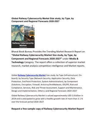 global railway cybersecurity market size study