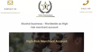 Alcohol business - Worldwide as High risk merchant account