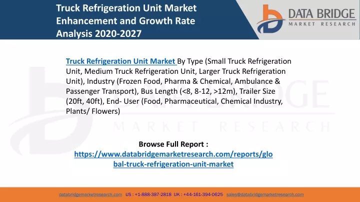 truck refrigeration unit market enhancement