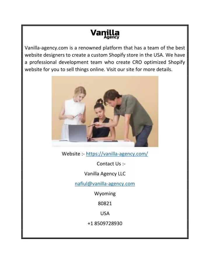 vanilla agency com is a renowned platform that