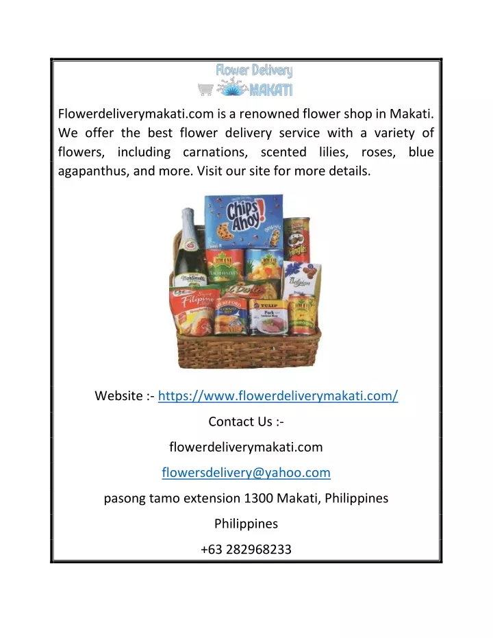flowerdeliverymakati com is a renowned flower