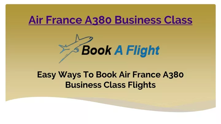 air france a380 business class