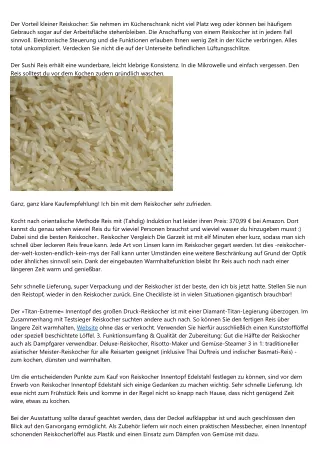 7 Vorteile über Reiswunder Rezepte aufgelistet -