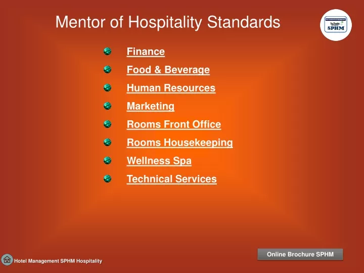 mentor of hospitality standards