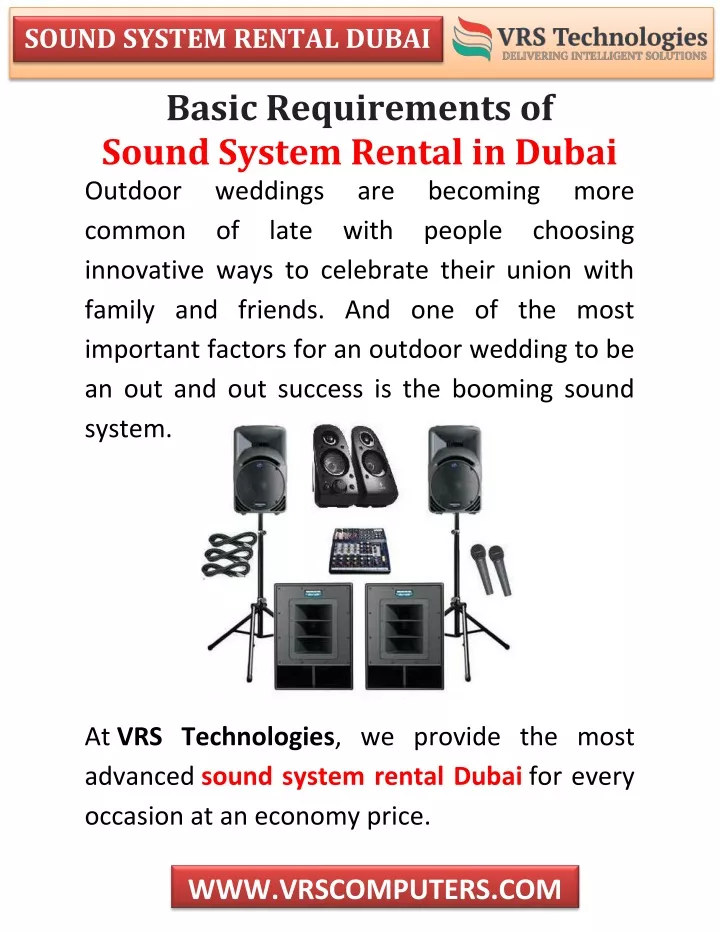 sound system rental dubai