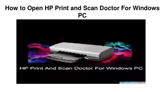 How to Open HP Print and Scan Doctor for Windows PC