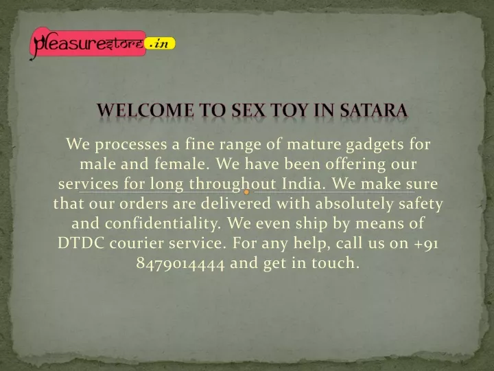 welcome to sex toy in satara