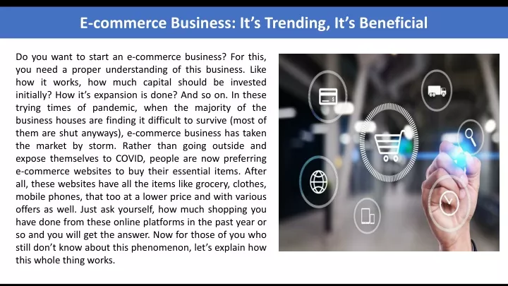 e commerce business it s trending it s beneficial